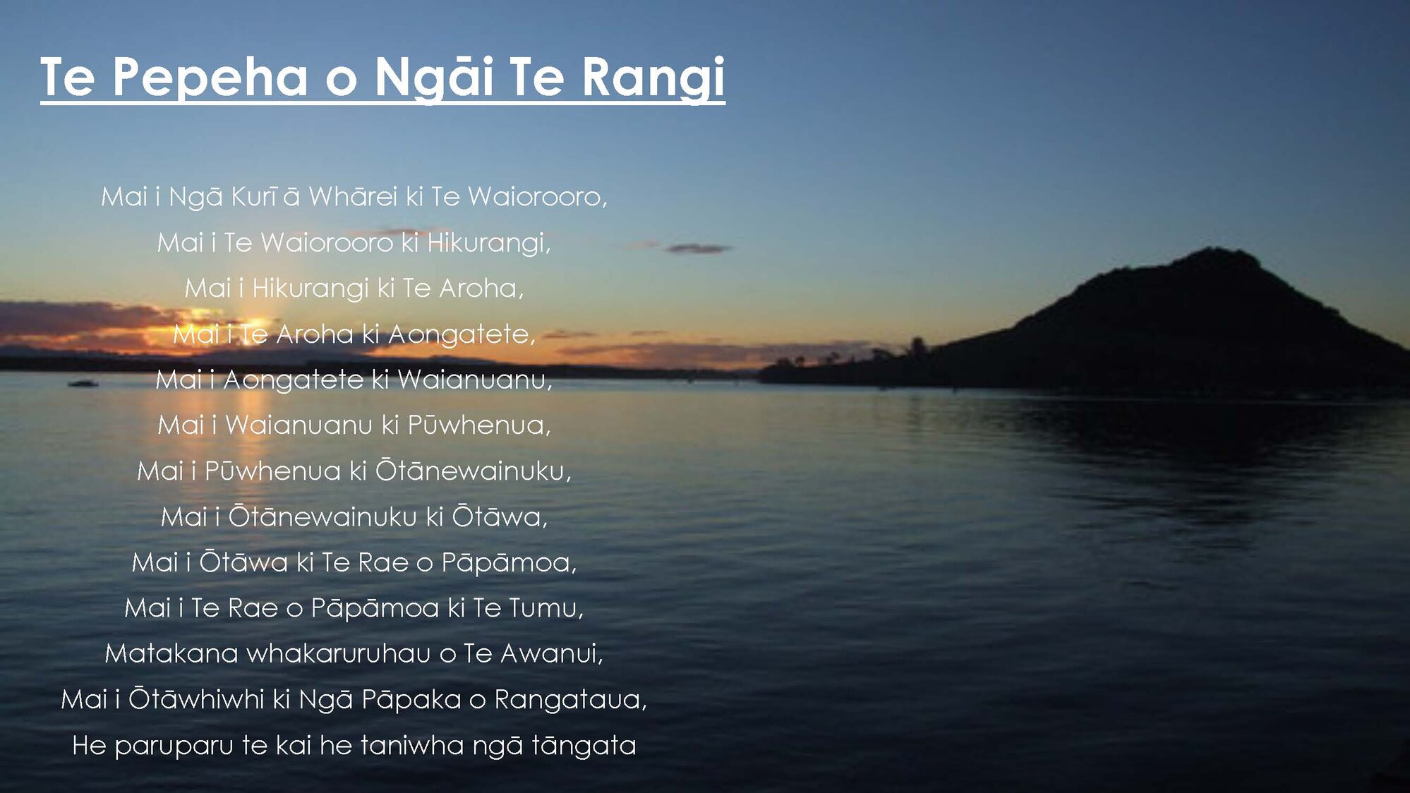 Pepeha o Ngāi Te Rangi