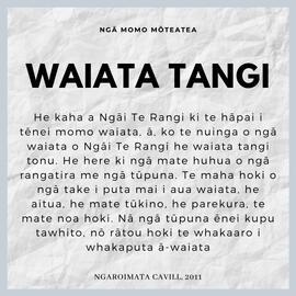 Ngā Momo Mōteatea - Waiata Tangi