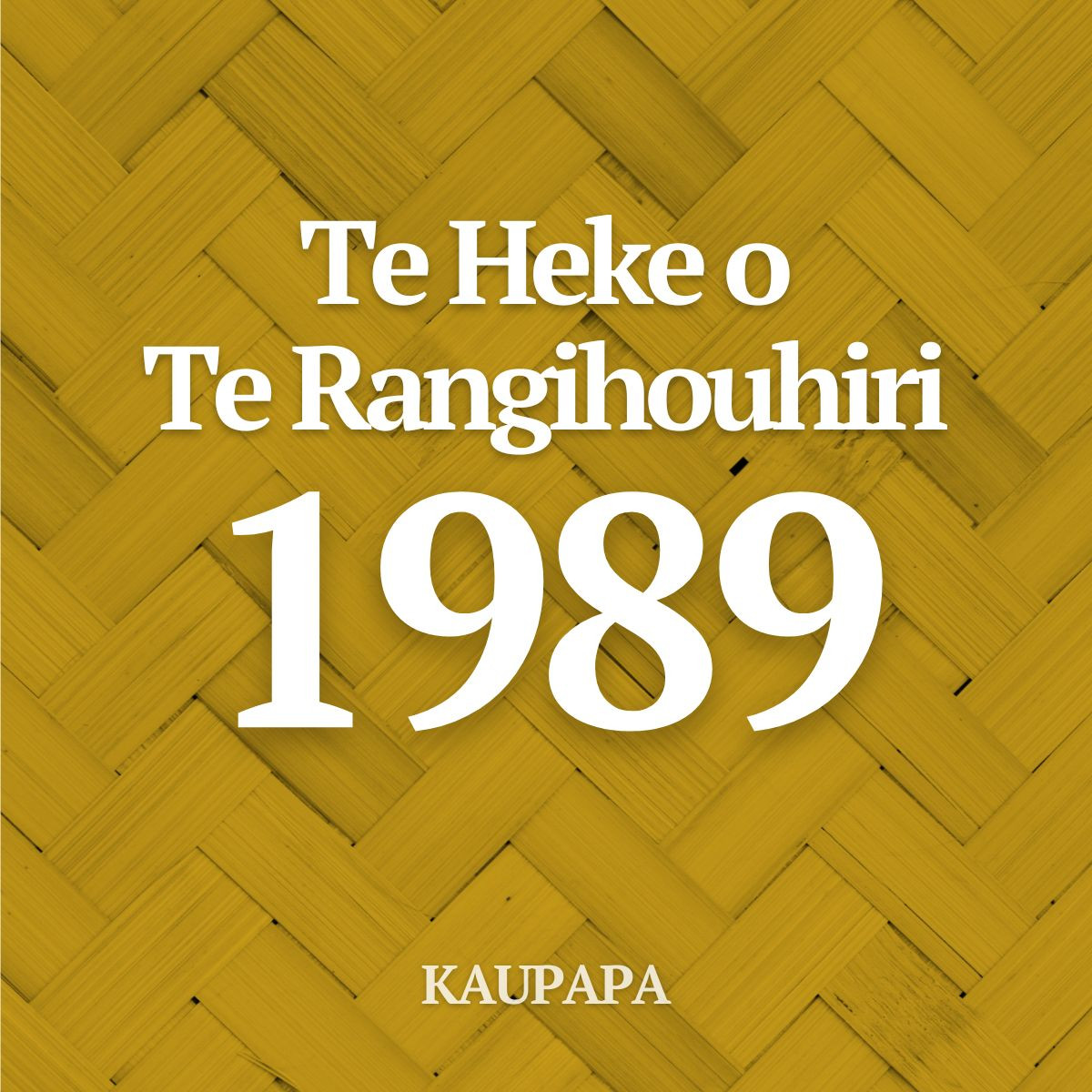 Te Heke o Te Rangihouhiri 1989